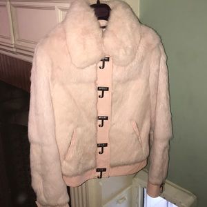 Juicy Couture Pink Rabbit Fur Coat